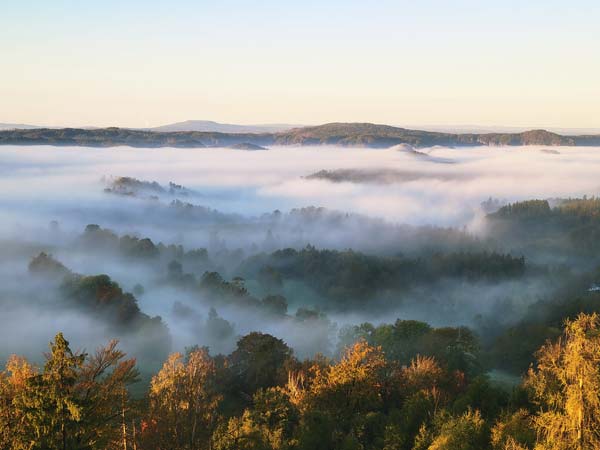 Herbststimmung - Nebel �ber der S�chsischen Schweiz