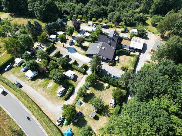 Luftbild Campingplatz Thorwaldblick Sächsische Schweiz